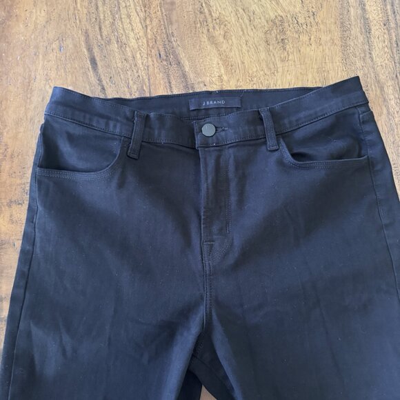 J Brand Alana Black High Waisted Distressed Skinny Frayed Hem Ankle Jeans - 31 - Picture 7 of 9